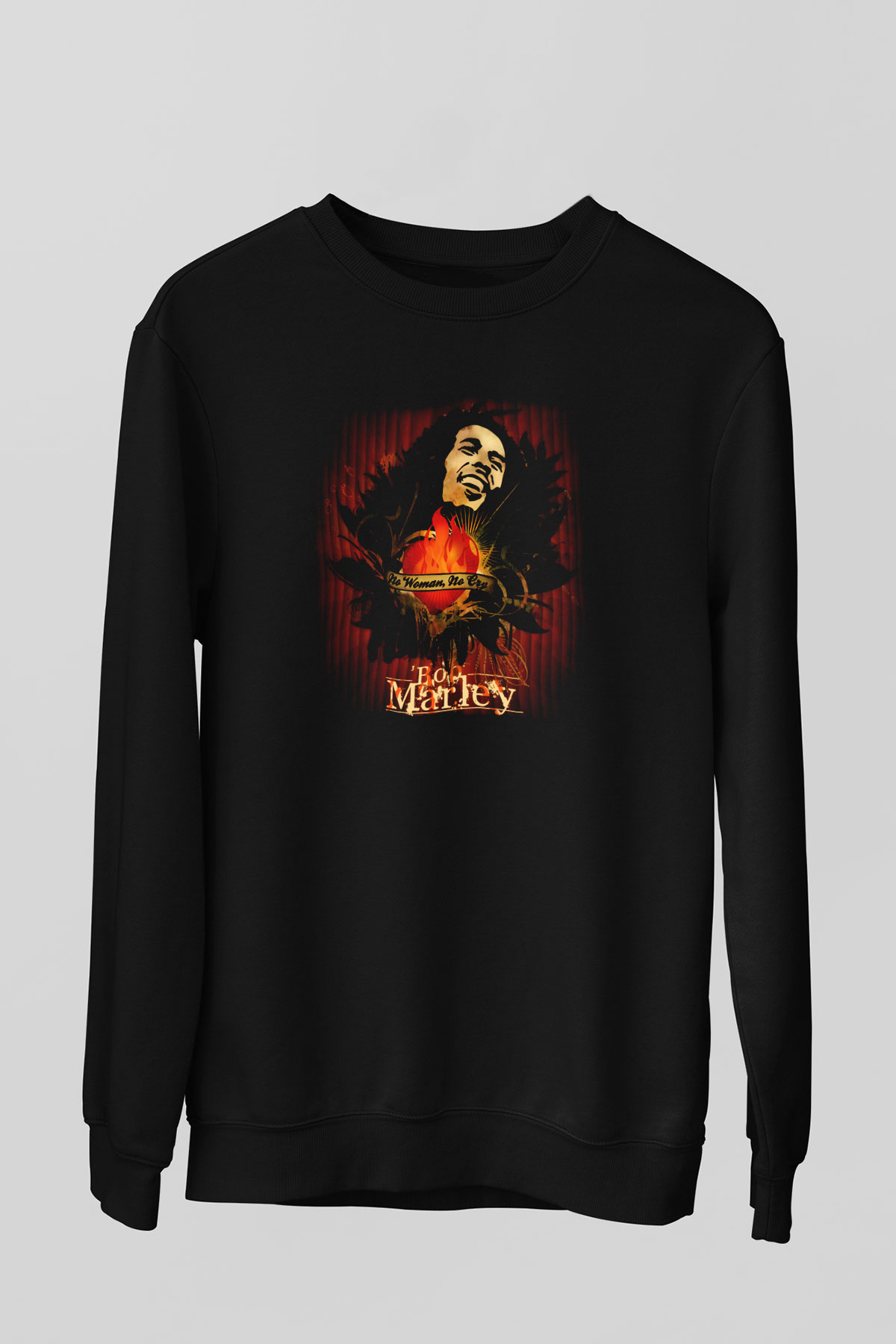 Bob Marley Siyah Unisex Sweatshirt