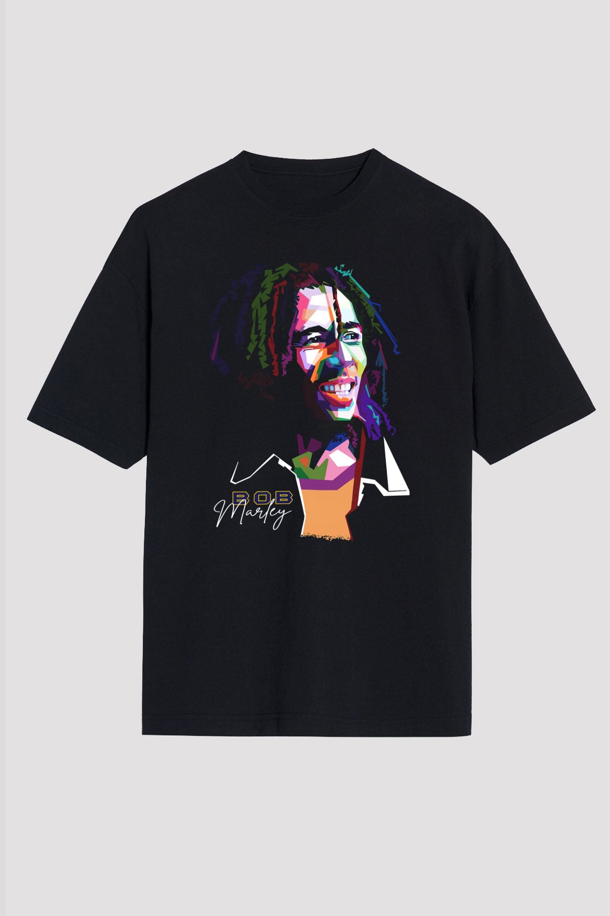 Bob Marley Siyah Unisex Tişört T-Shirt - TişörtFabrikası