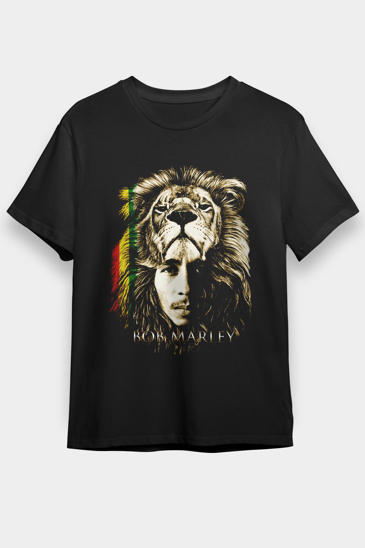 Bob Marley Siyah Unisex Tişört T-Shirt - TişörtFabrikası