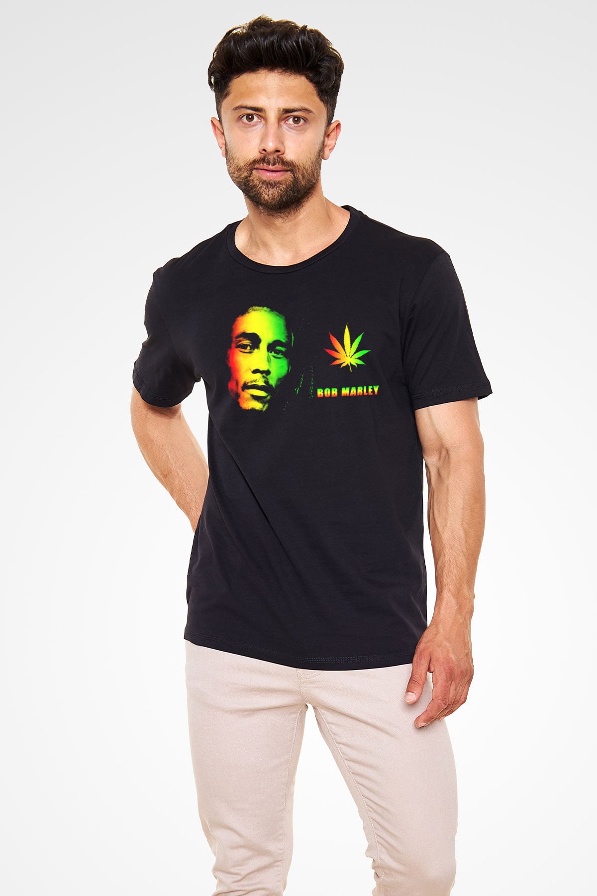 Bob Marley Siyah Unisex Tişört T-Shirt - TişörtFabrikası