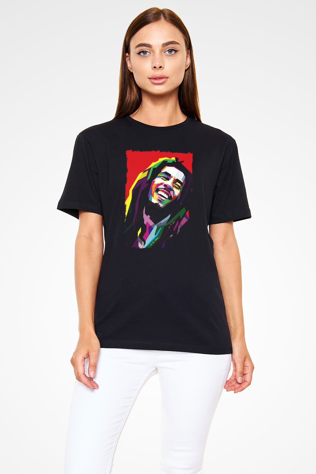 Bob Marley Siyah Unisex Tişört T-Shirt - TişörtFabrikası