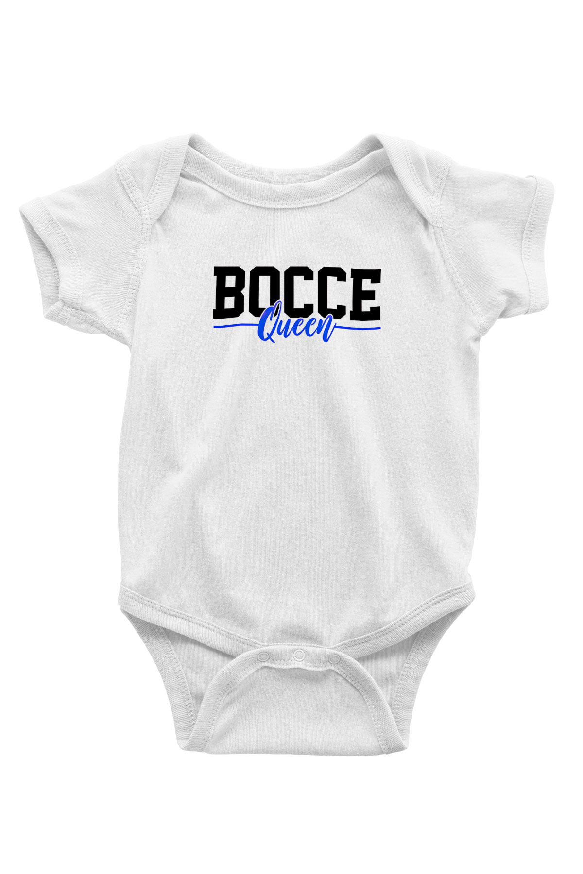 Bocce Baskılı Beyaz Bebek Body - Zıbın