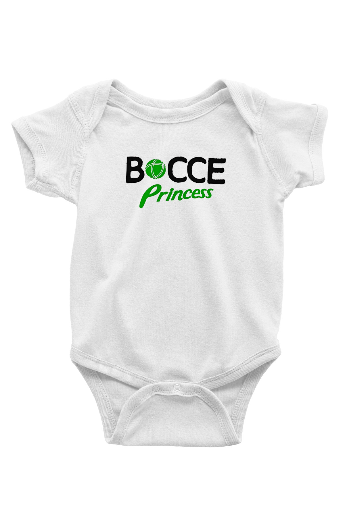 Bocce Baskılı Beyaz Bebek Body - Zıbın