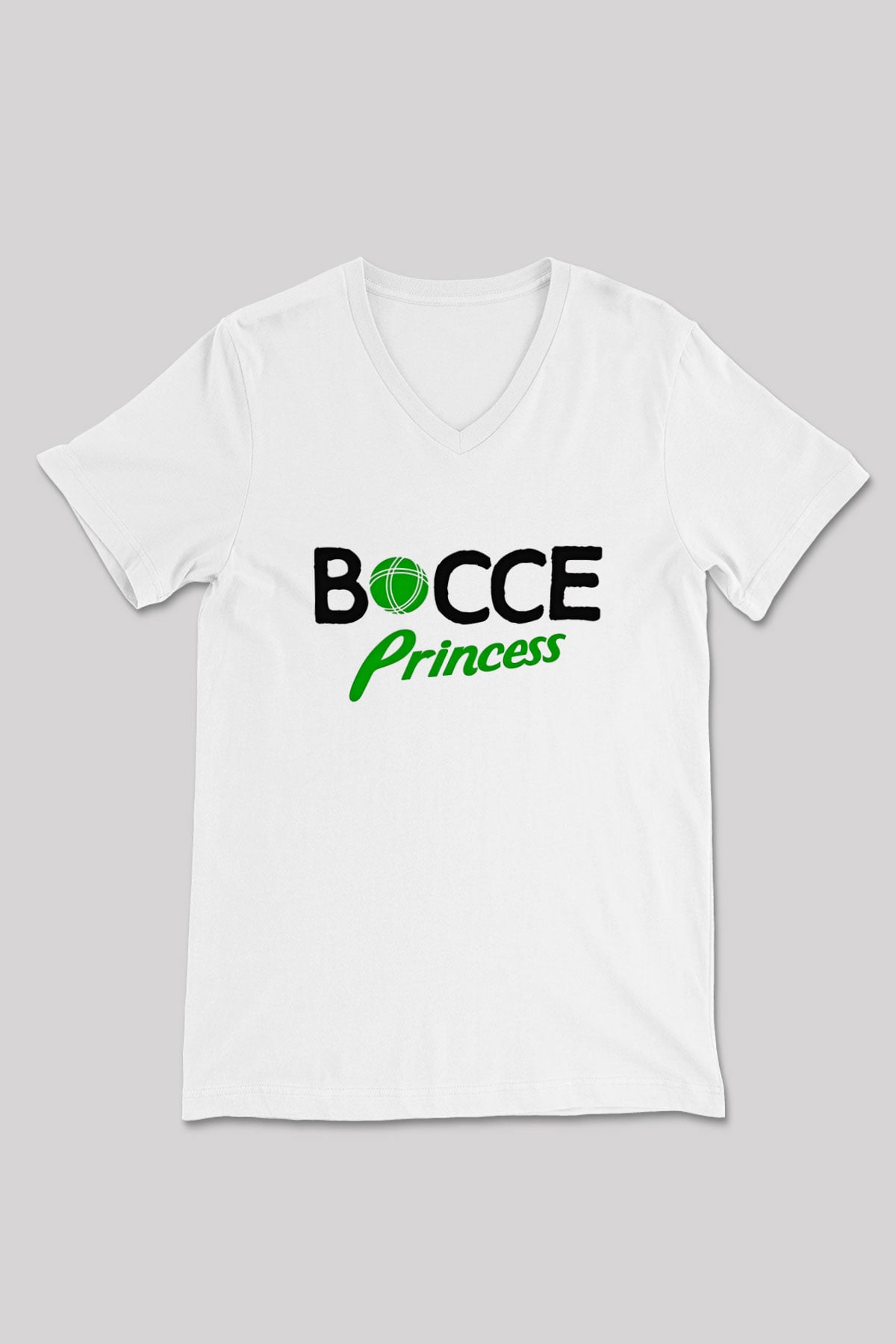Bocce Baskılı Unisex V Yaka Tişört - Tshirt