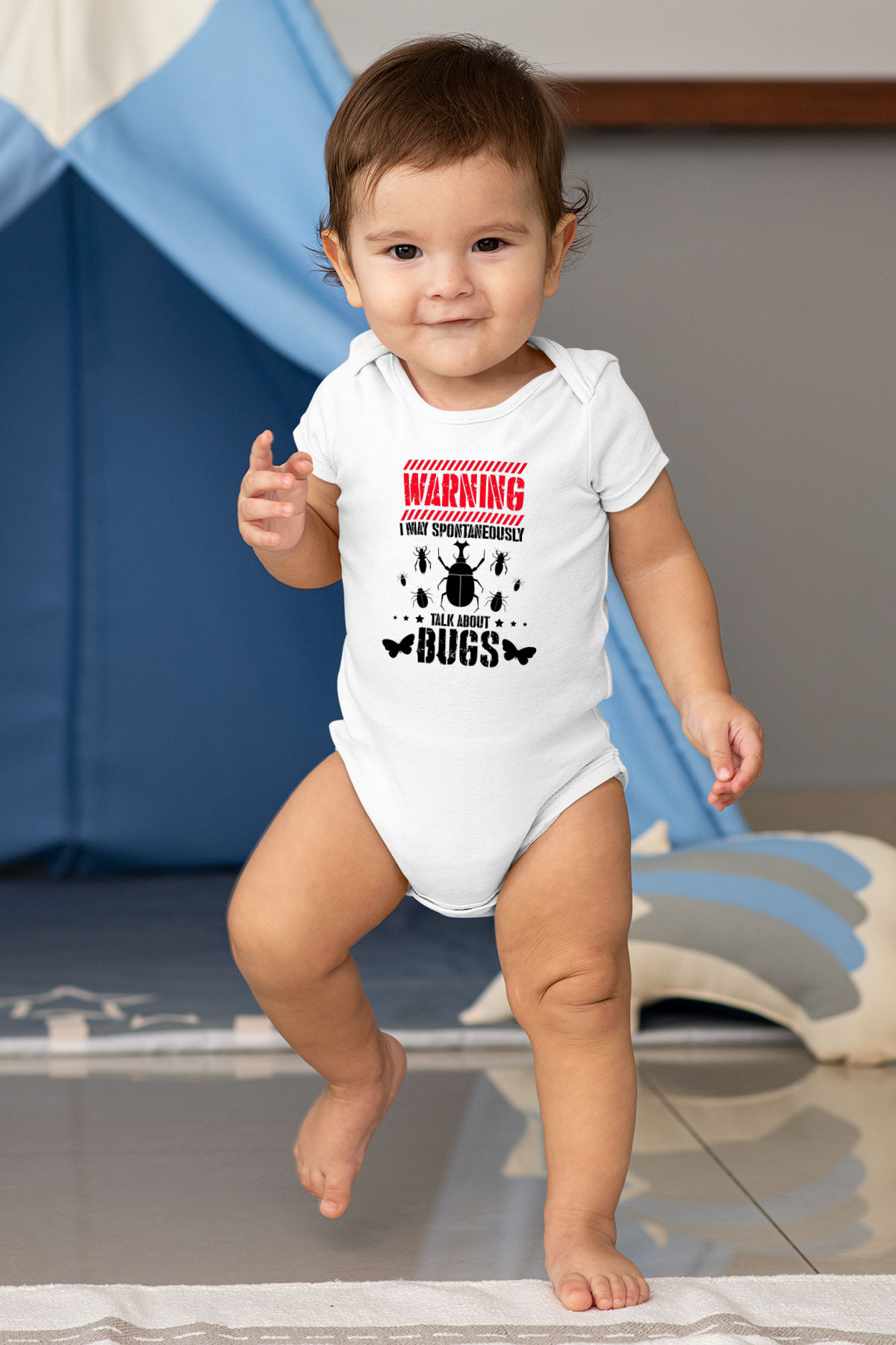 Böcekbilimci Beyaz Bebek Body - Zıbın