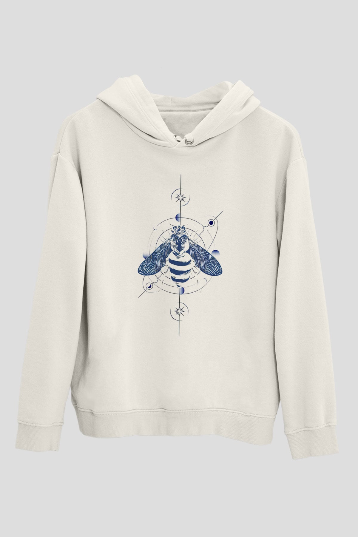 Böcekbilimci Beyaz Unisex Kapüşonlu Sweatshirt