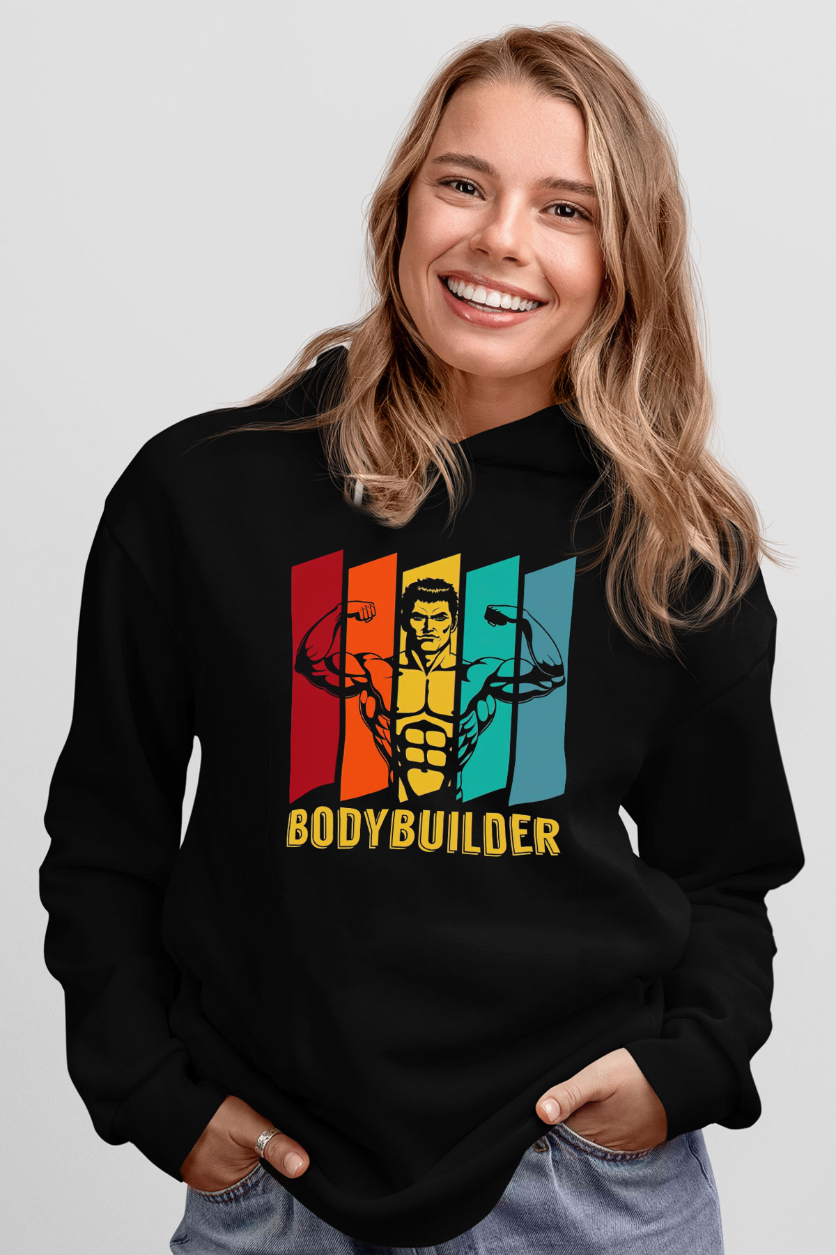 Body BuilderSiyah  Unisex Hoodie
