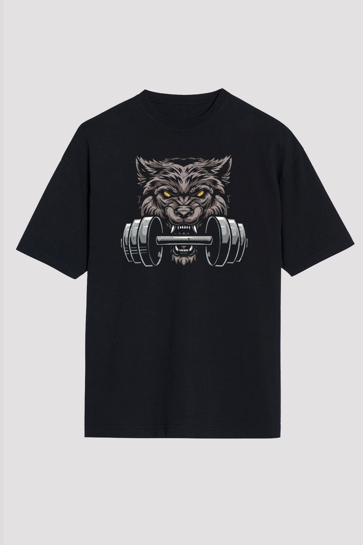 Bodybuilding Kurt Baskılı Unisex Siyah Tişört