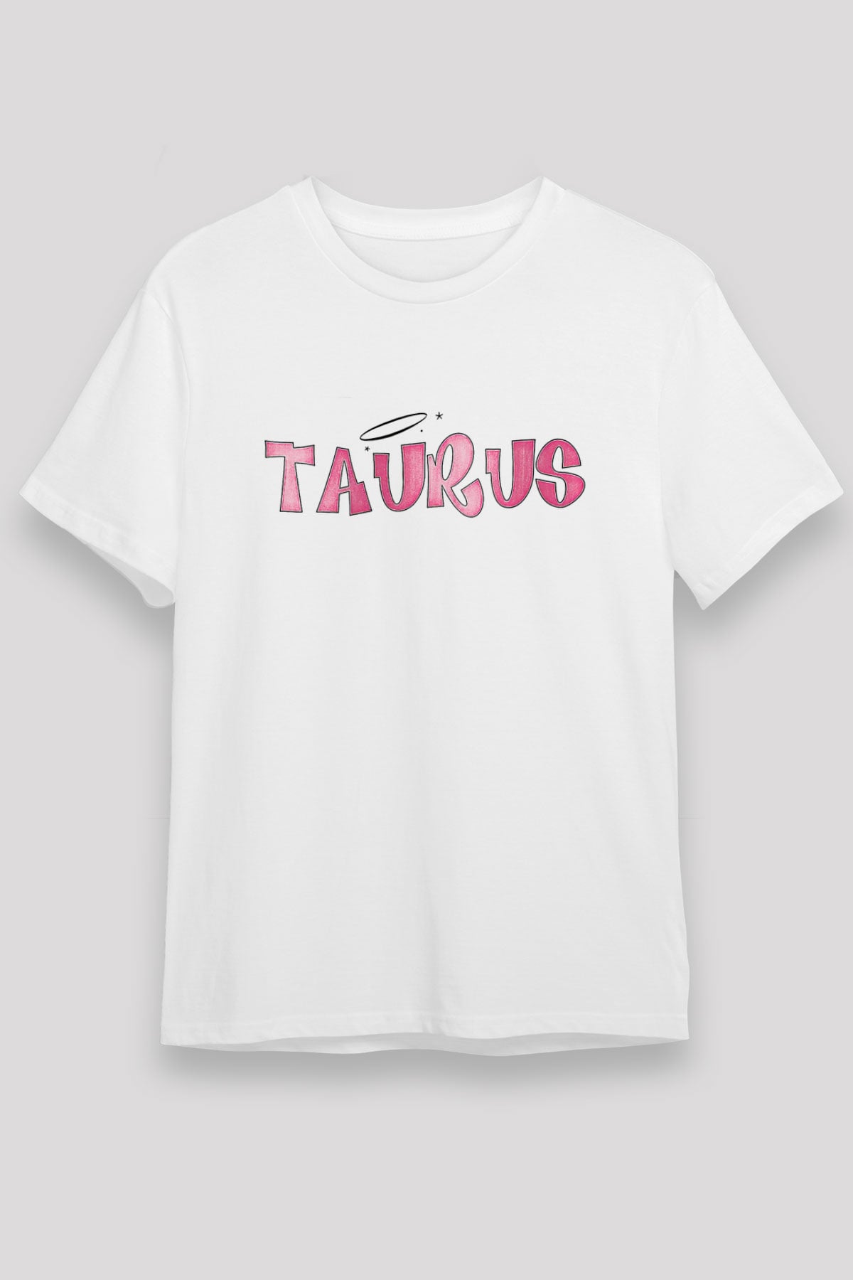 Boğa Burcu Unisex Baskılı Beyaz Tişört - Tshirt