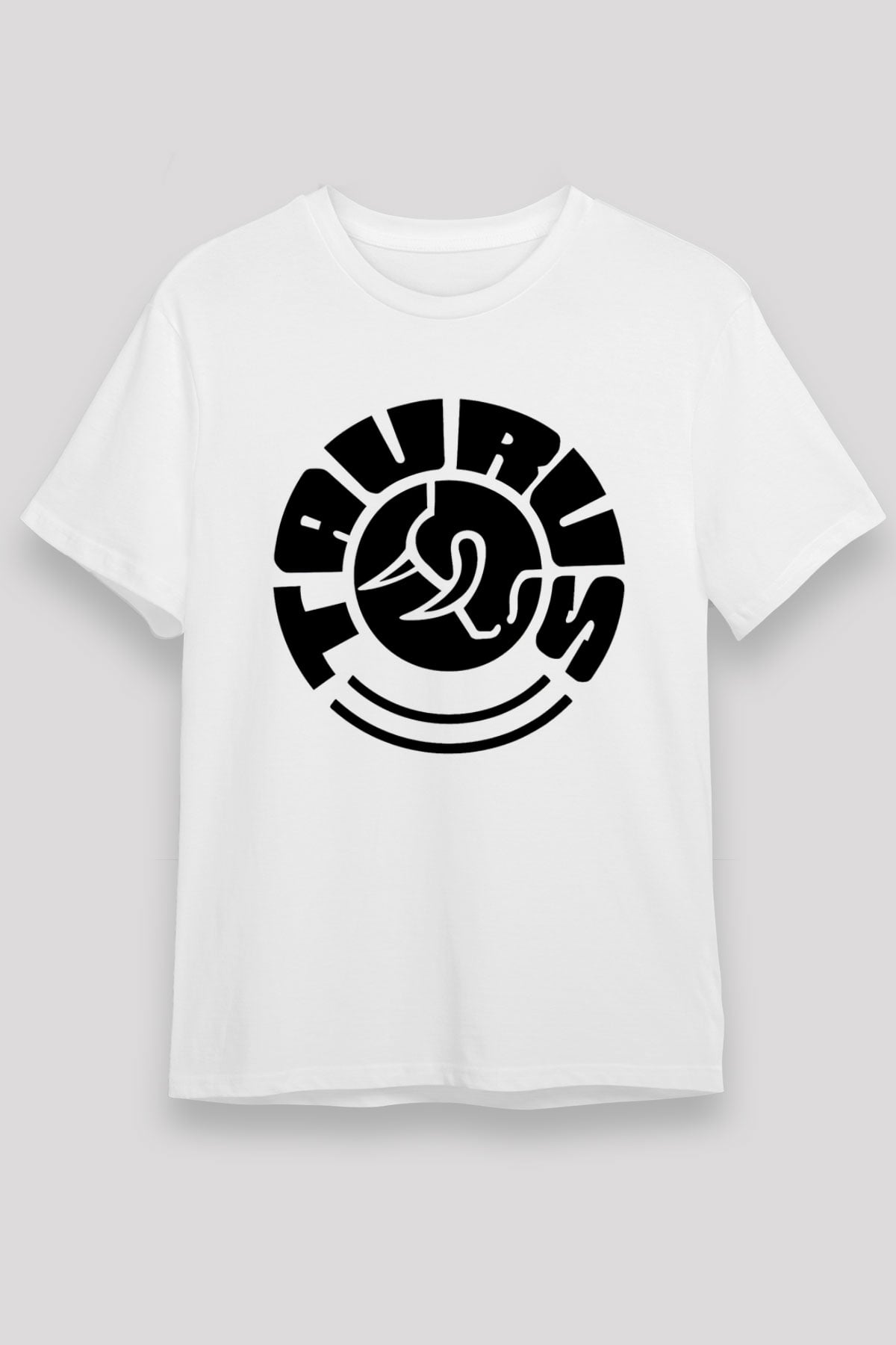 Boğa Burcu Unisex Baskılı Beyaz Tişört - Tshirt