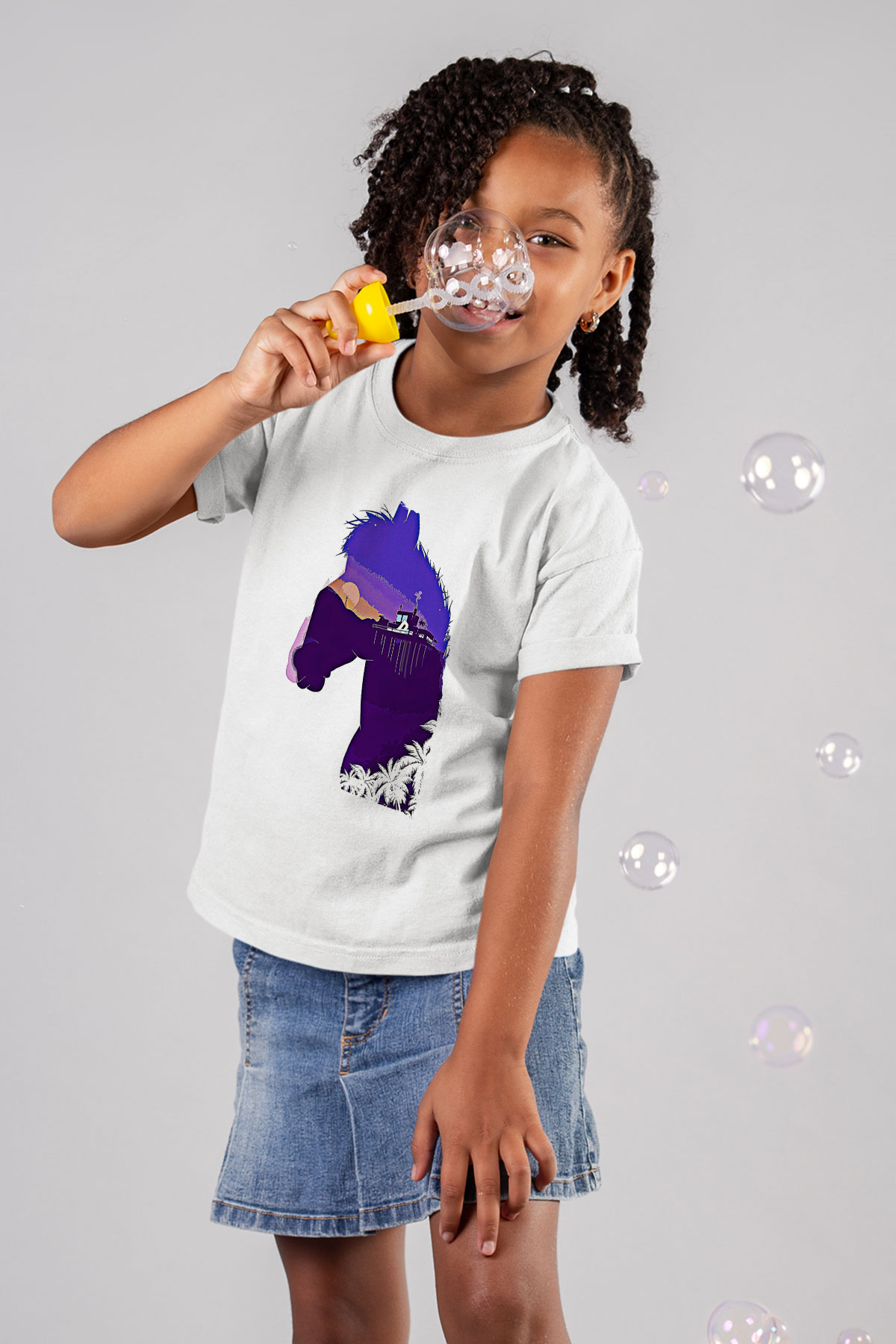 Bojack Horseman Baskılı Beyaz Unisex Beyaz Çocuk Tişört - Tshirt