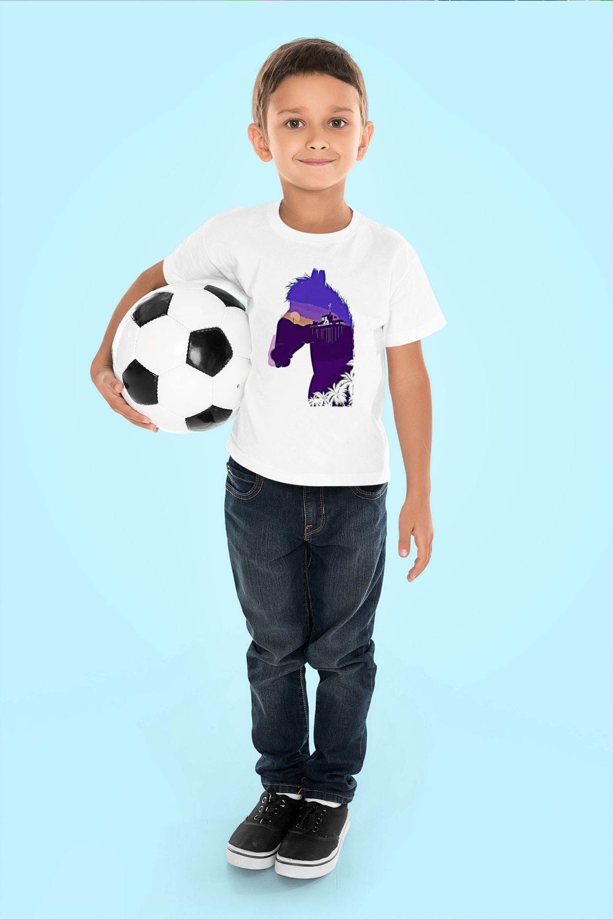 Bojack Horseman Baskılı Beyaz Unisex Beyaz Çocuk Tişört - Tshirt