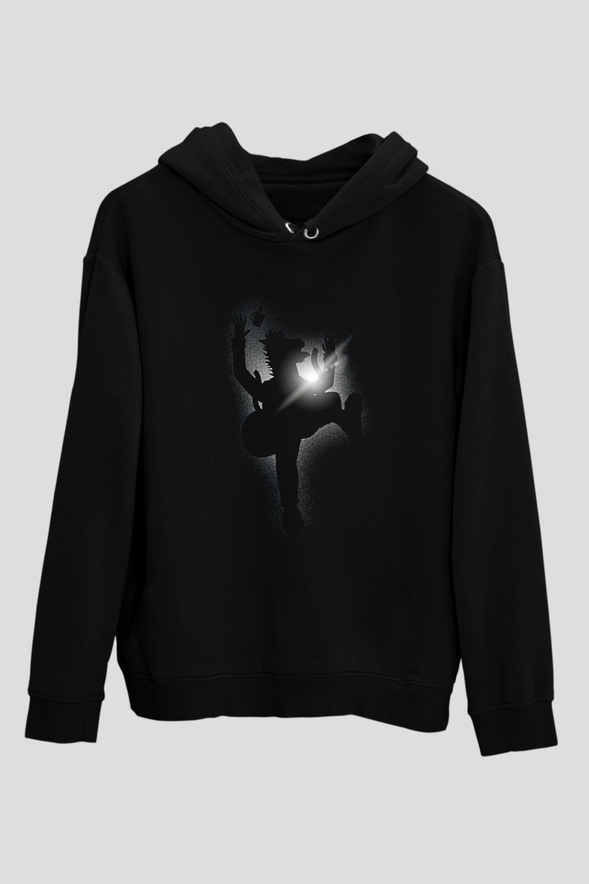 Bojack Horseman Baskılı Unisex Siyah Kapüşonlu Sweatshirt
