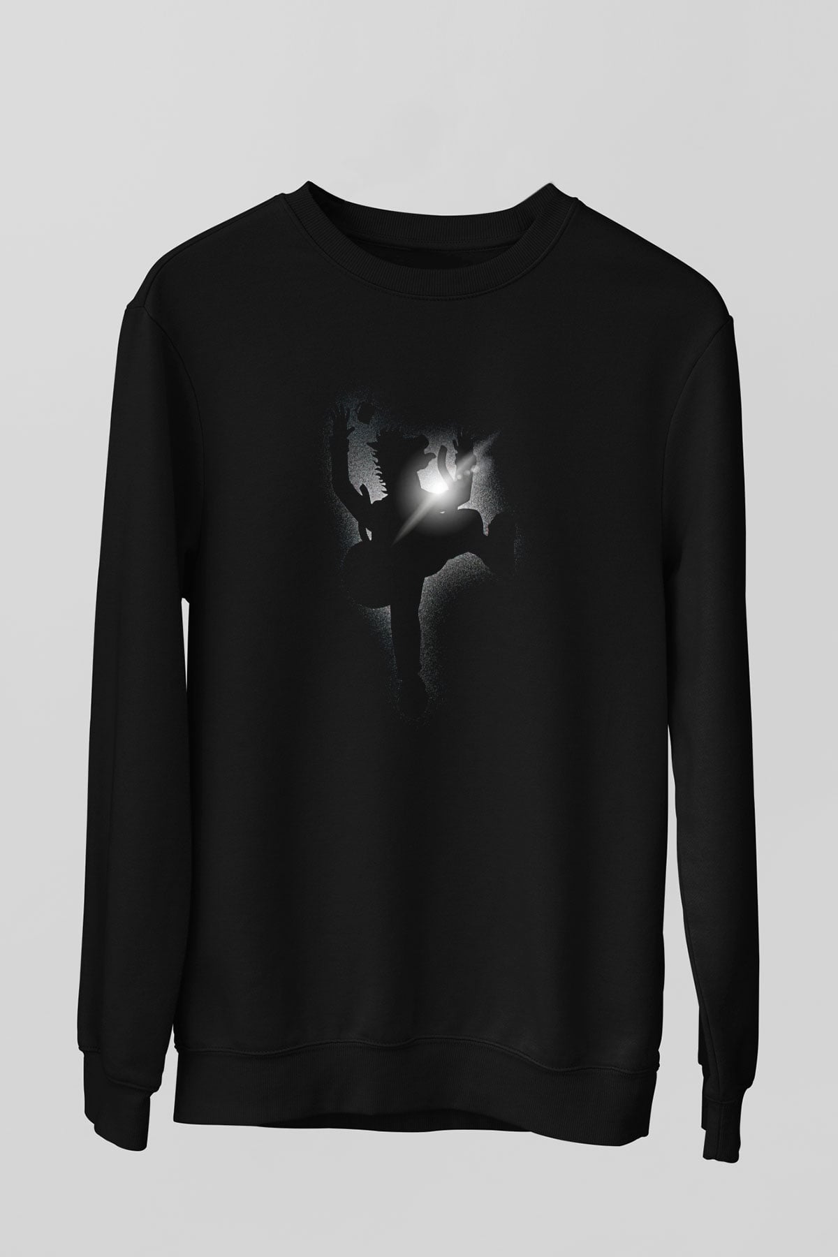 Bojack Horseman Baskılı Unisex Siyah Sweatshirt