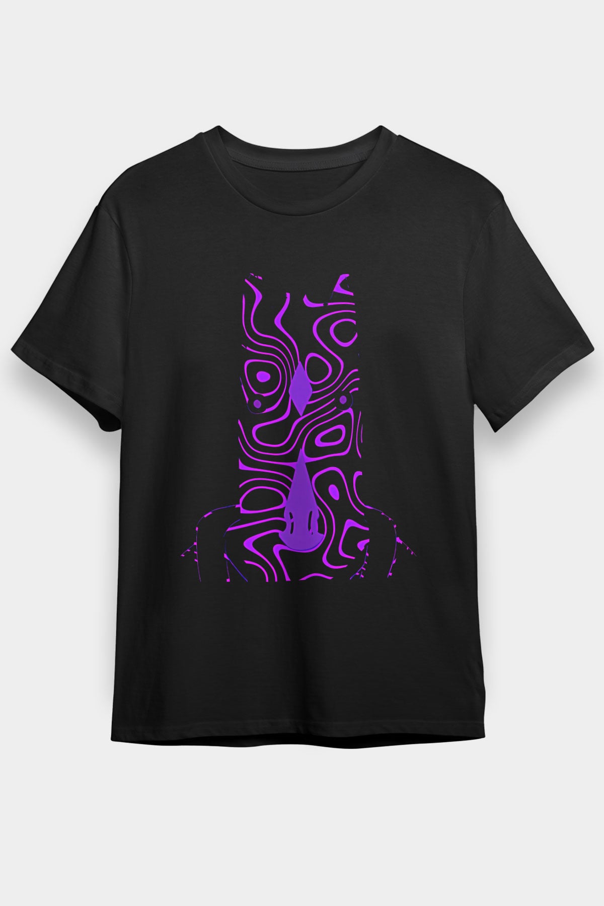 Bojack Horseman Baskılı Unisex Siyah Tişört - Tshirt
