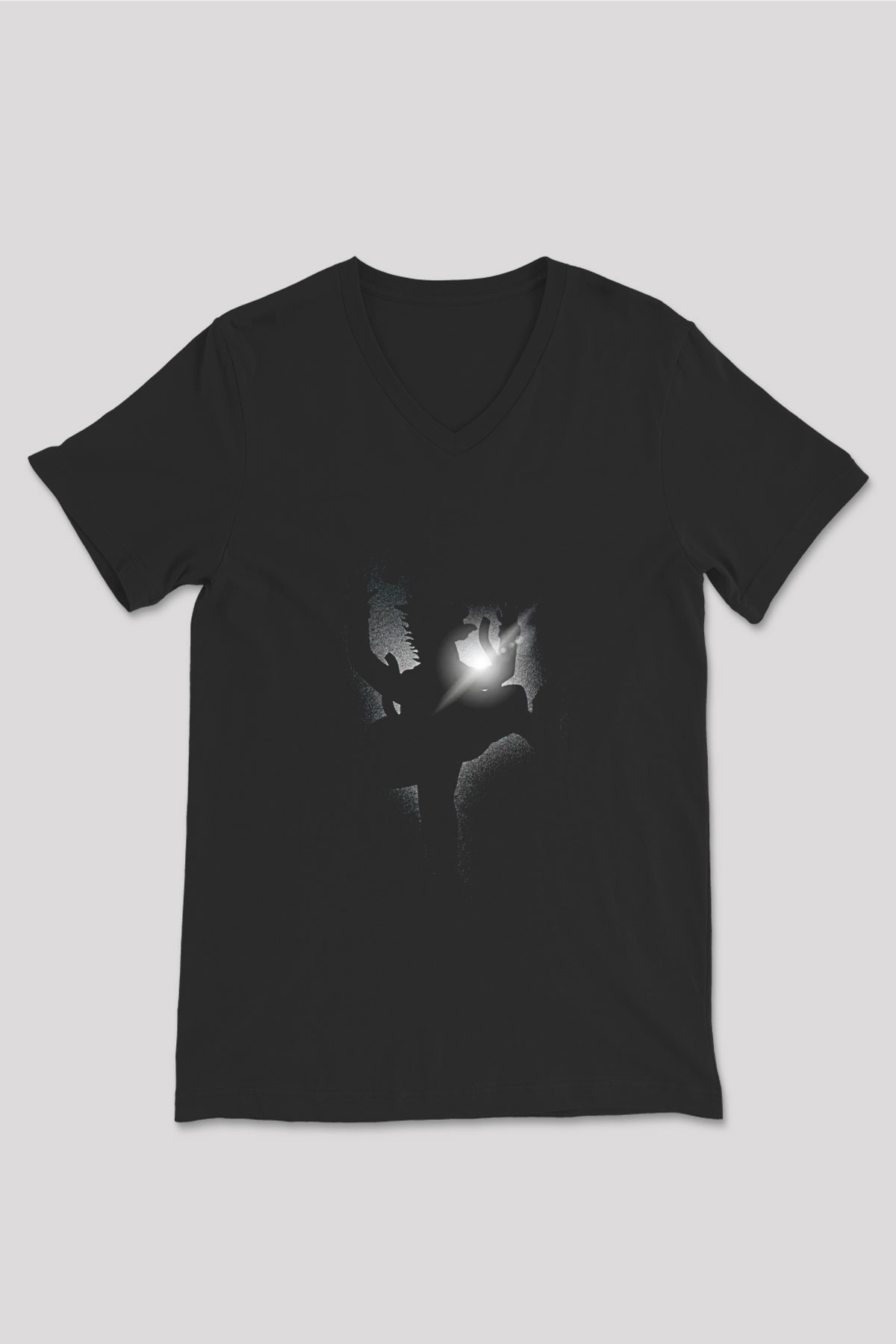 Bojack Horseman Baskılı Unisex Siyah V Yaka Tişört - Tshirt