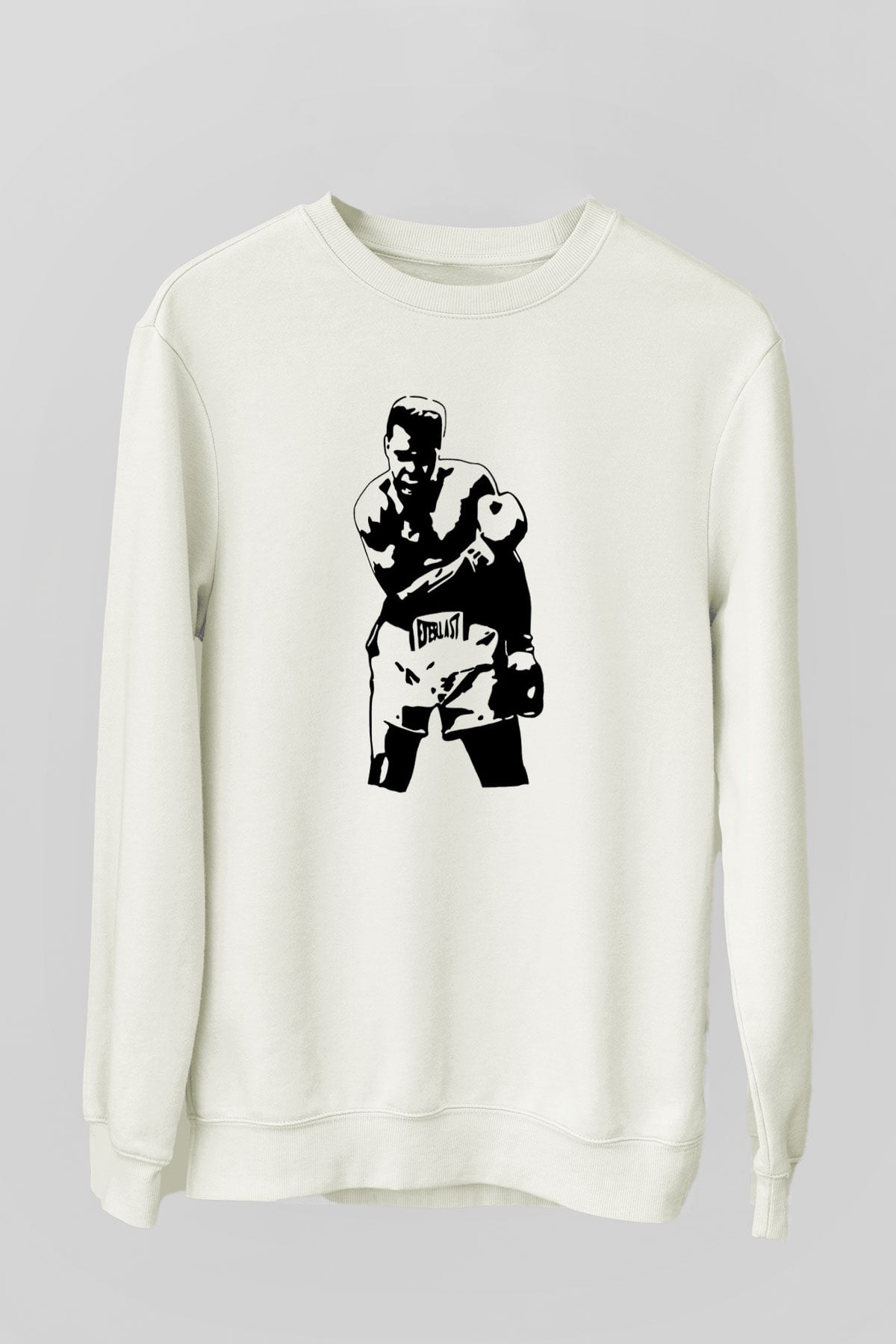 Boks Beyaz Unisex Sweatshirt