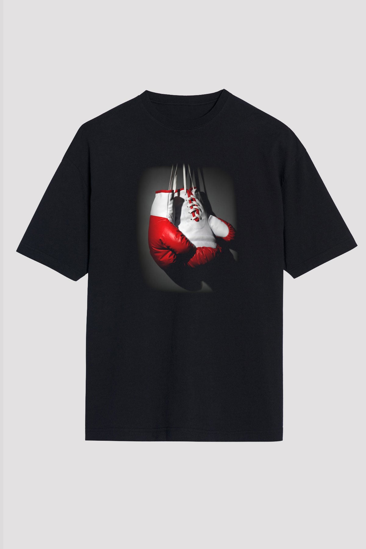 Boks Siyah Unisex Oversize Tişört T-Shirt