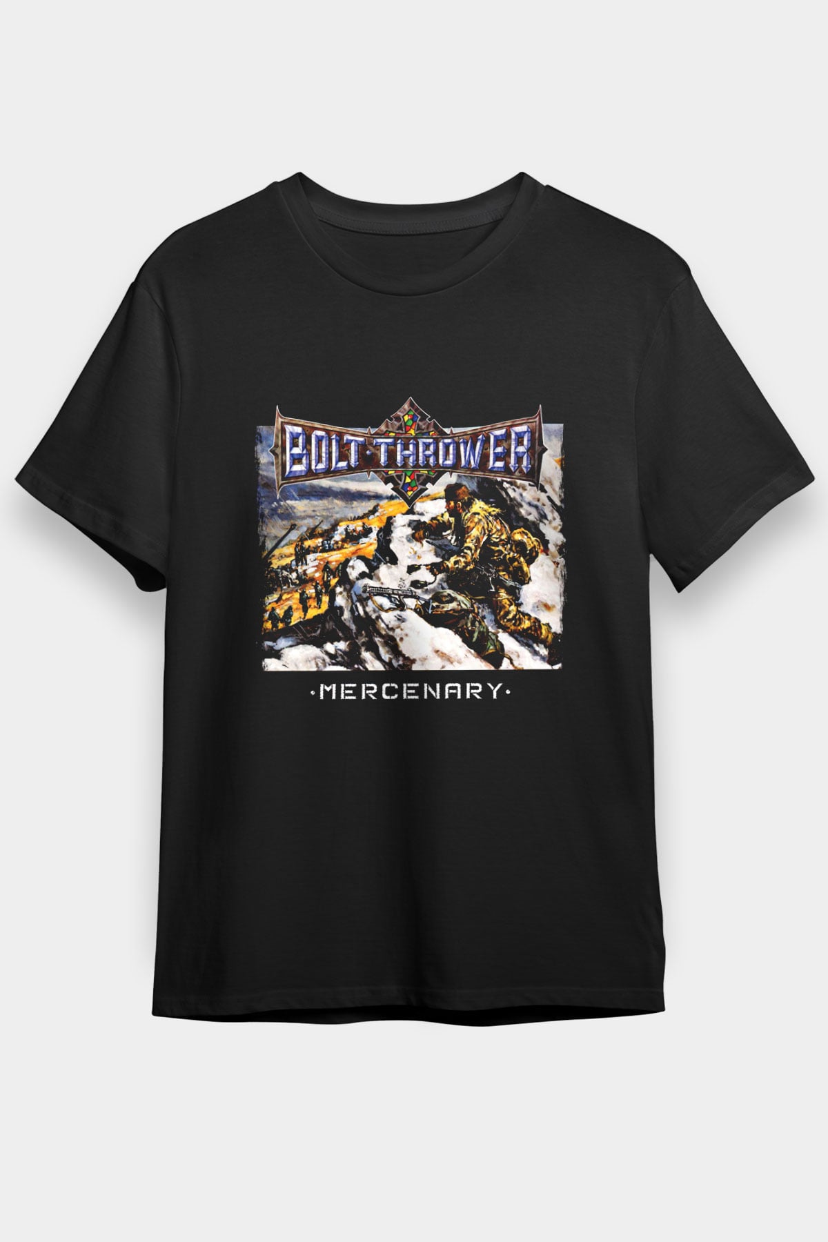 Bolt Thrower Baskılı Unisex Siyah Tişört