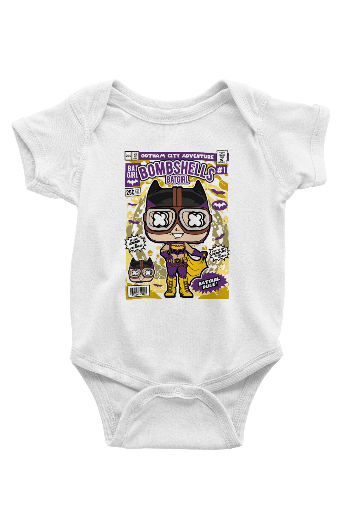 Bombshells Baskılı Unisex Beyaz Bebek Body - Zıbın