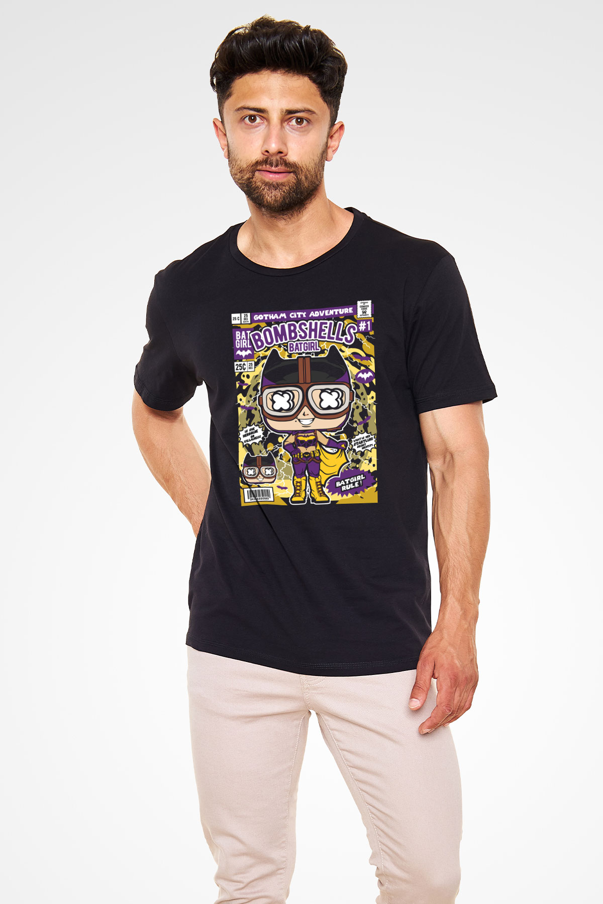 Bombshells Baskılı Unisex Siyah Tişört