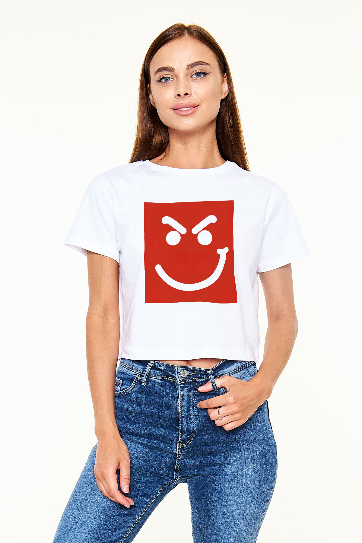 Bon Jovi Beyaz Croptop Tişört