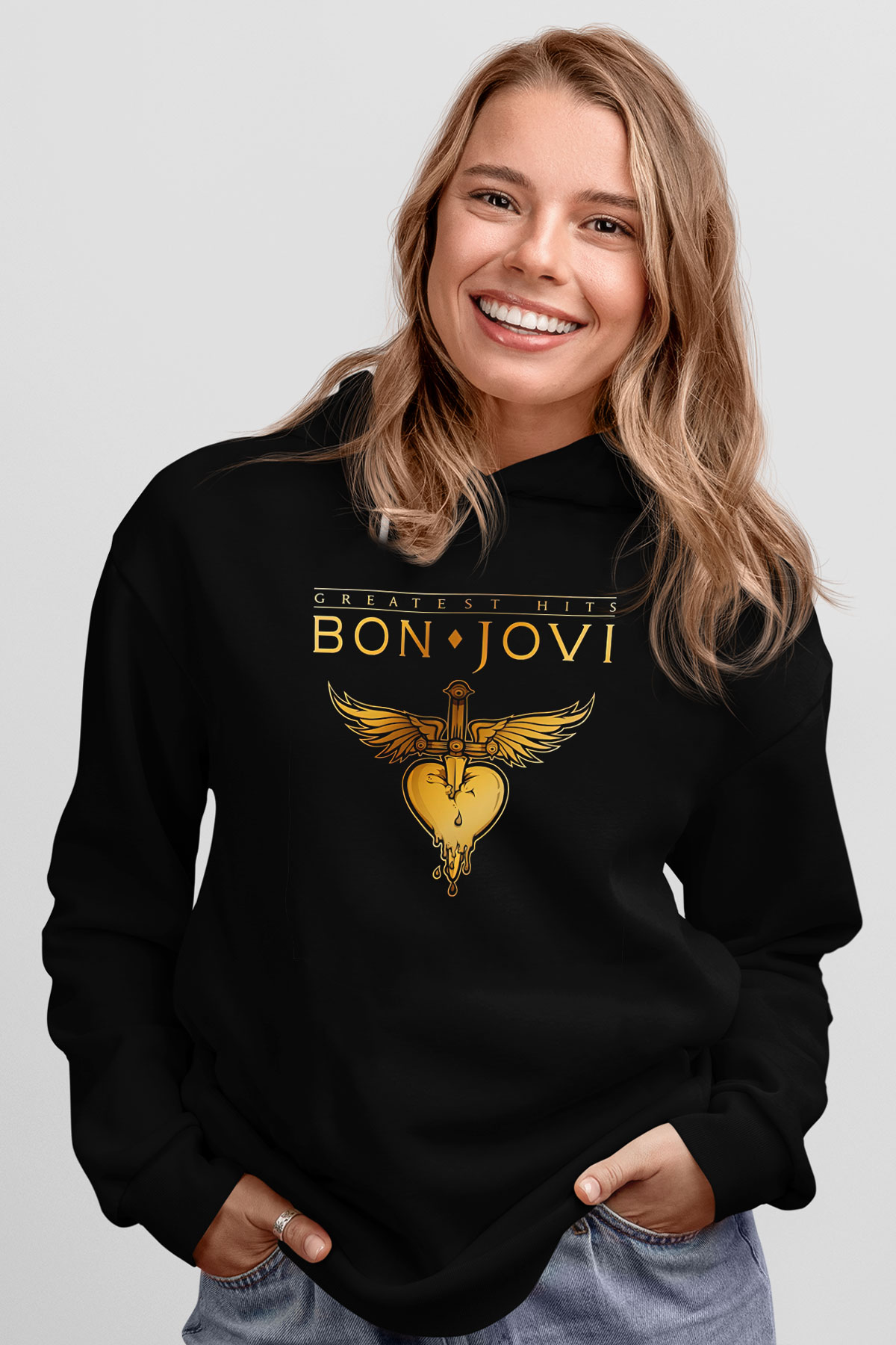 Bon Jovi Siyah Unisex Hoodie