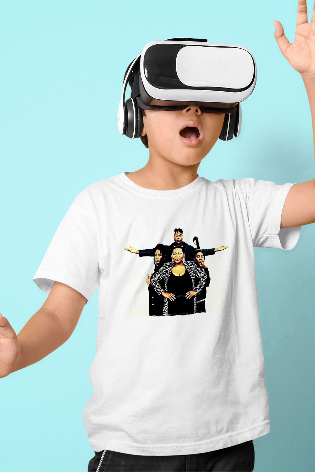 Boney M Baskılı Beyaz Unisex Beyaz Çocuk Tişört - Tshirt