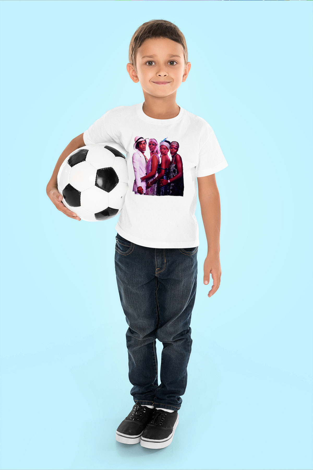 Boney M Baskılı Beyaz Unisex Beyaz Çocuk Tişört - Tshirt