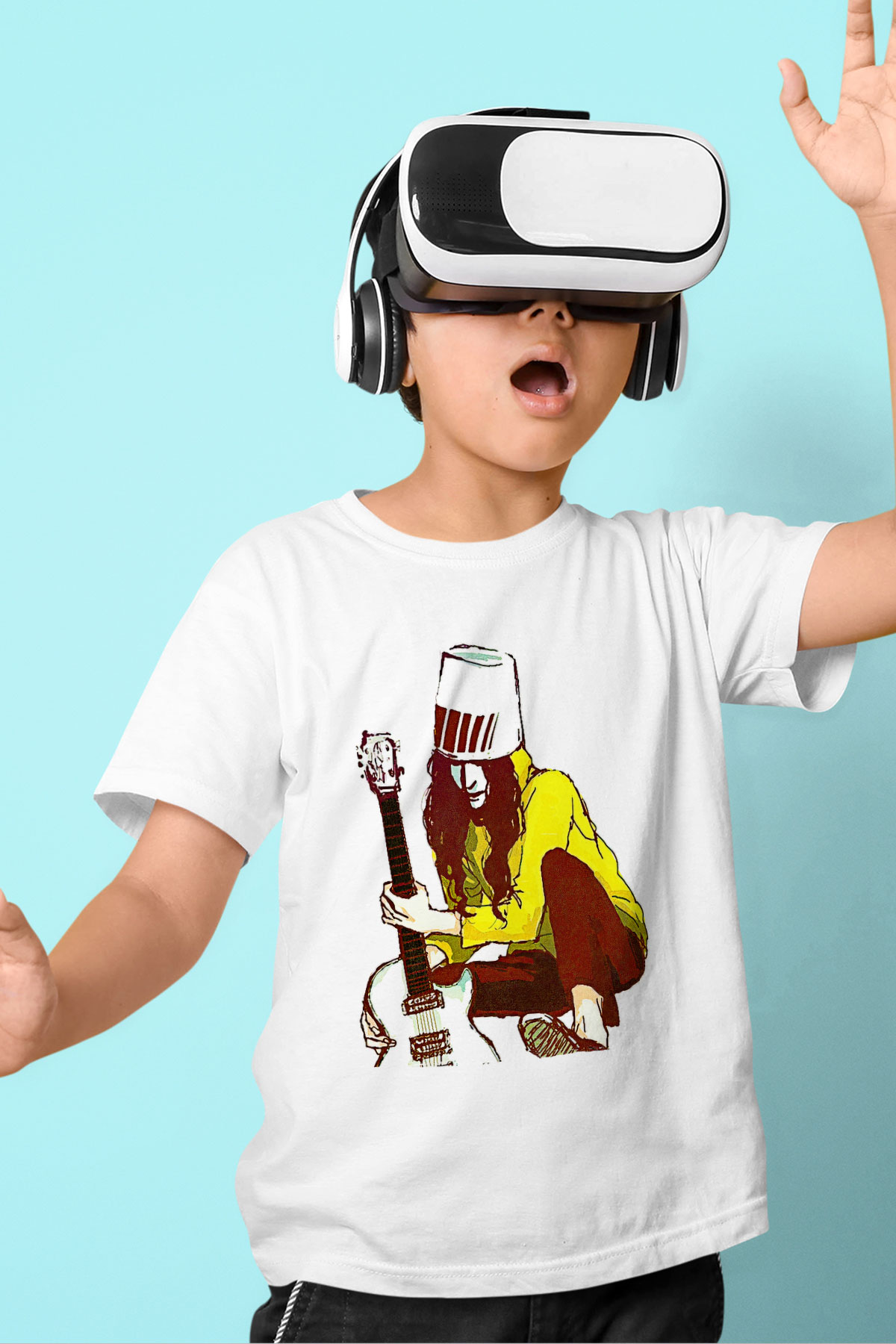 Boney M Baskılı Beyaz Unisex Beyaz Çocuk Tişört - Tshirt