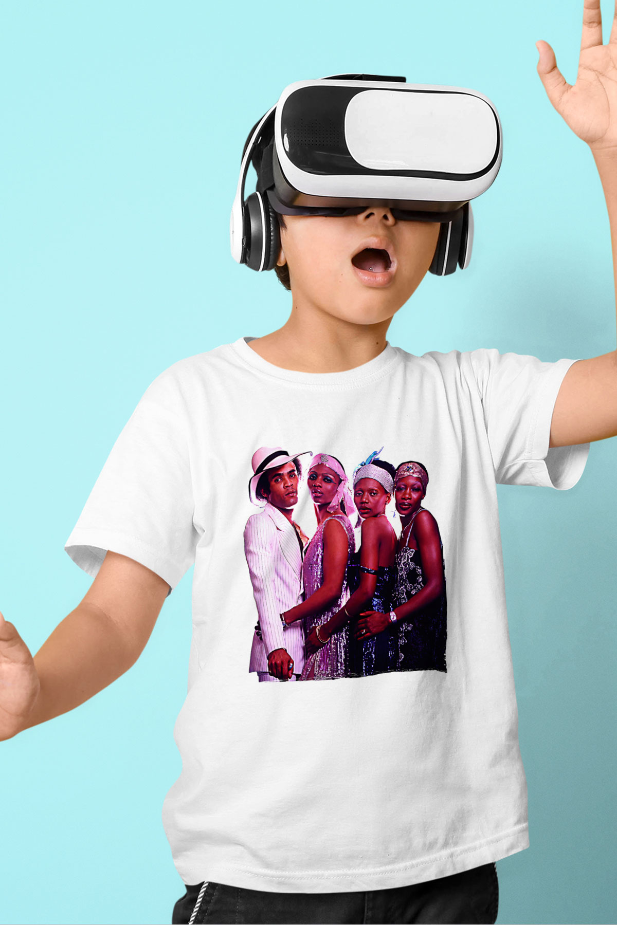 Boney M Baskılı Beyaz Unisex Beyaz Çocuk Tişört - Tshirt