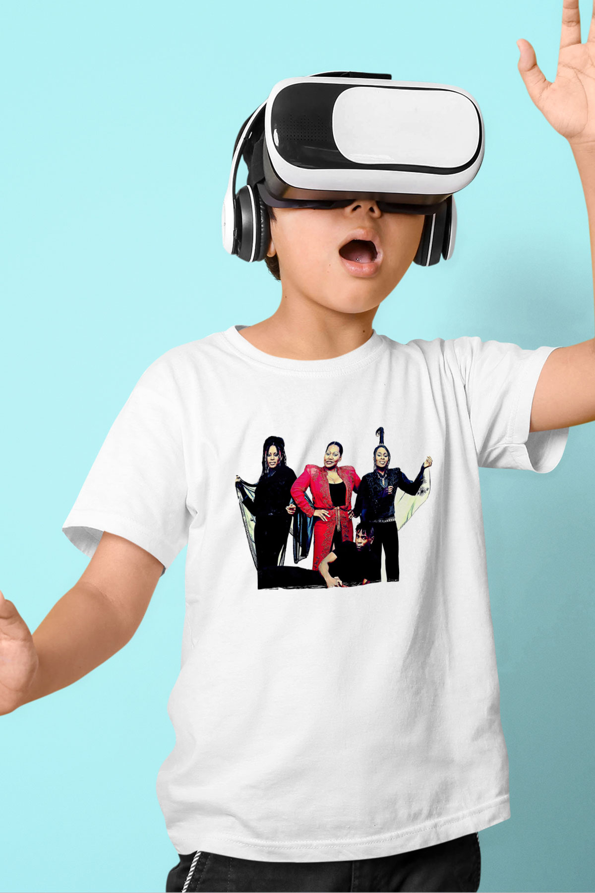 Boney M Baskılı Beyaz Unisex Beyaz Çocuk Tişört - Tshirt