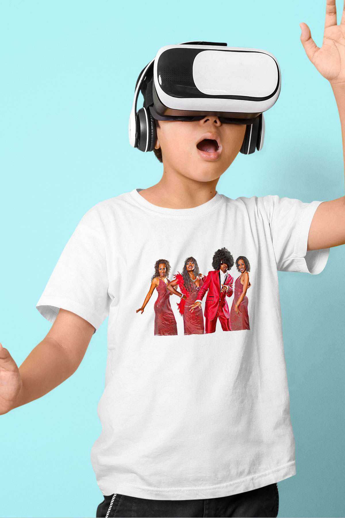 Boney M Baskılı Beyaz Unisex Beyaz Çocuk Tişört - Tshirt