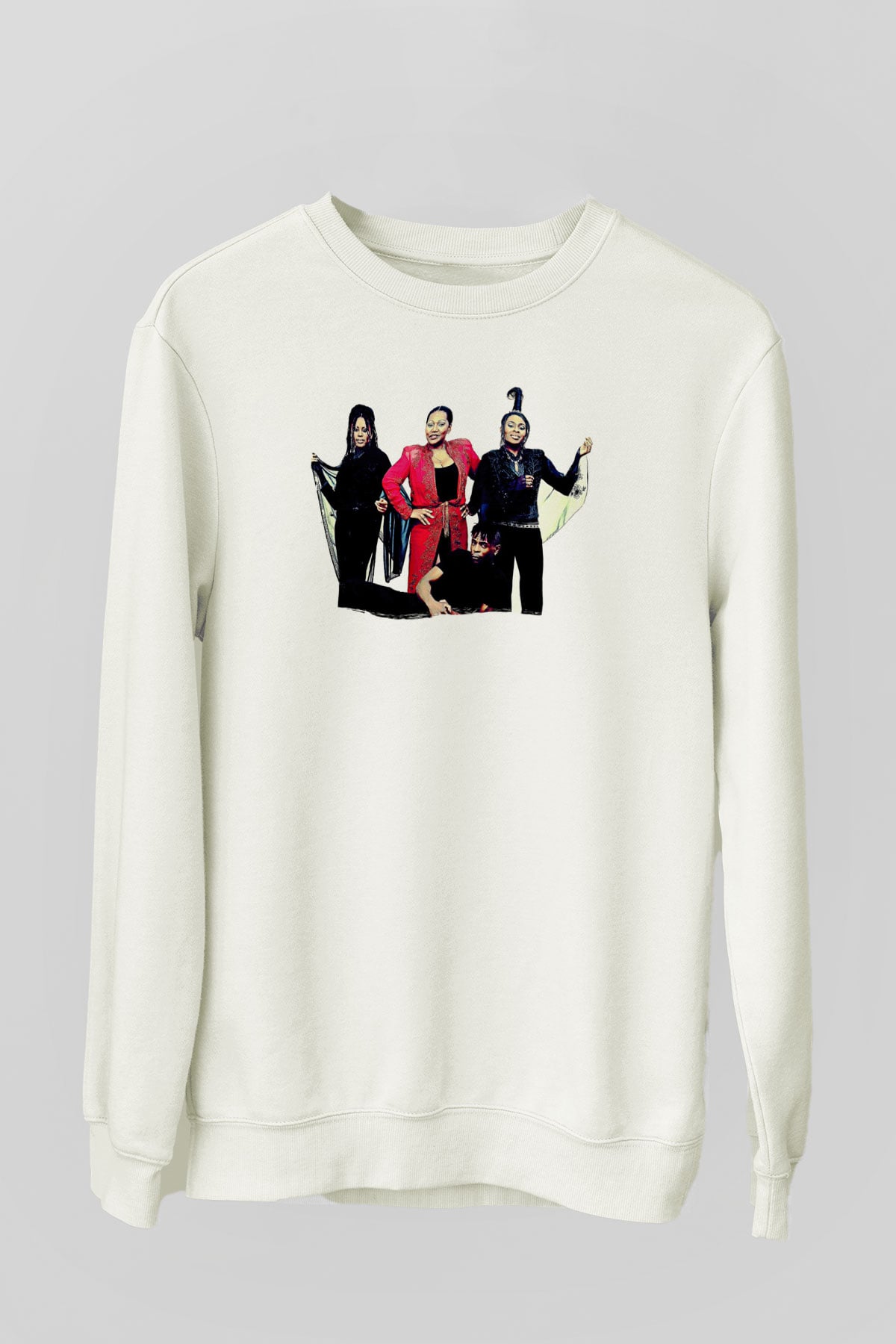 Boney M Baskılı Beyaz Unisex Sweatshirt