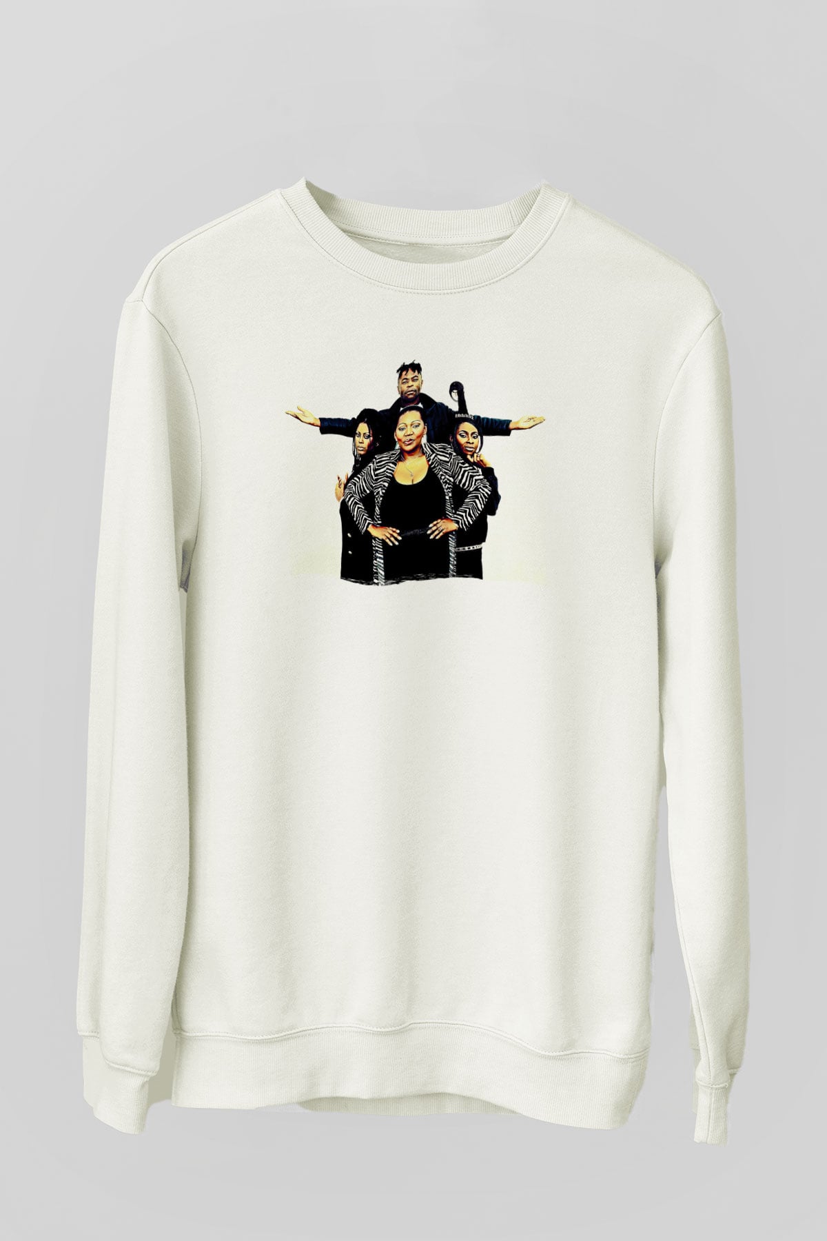 Boney M Baskılı Beyaz Unisex Sweatshirt