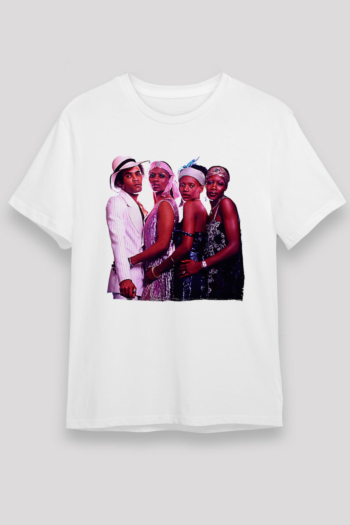 Boney M Baskılı Unisex Beyaz Tişört - Tshirt
