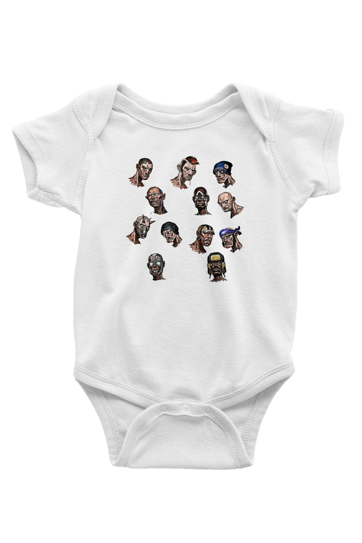 Borderlands Baskılı Beyaz Unisex Bebek Body - Zıbın