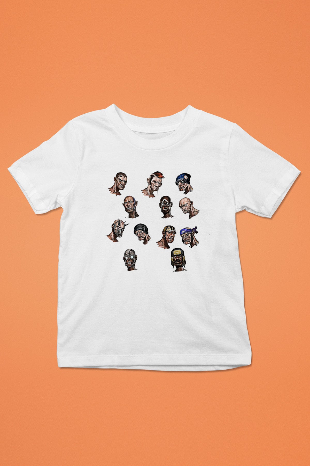 Borderlands Baskılı Beyaz Unisex Beyaz Çocuk Tişört - Tshirt