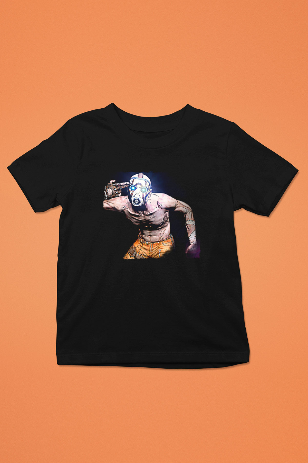 Borderlands Baskılı Unisex Siyah Çocuk Tişört - Tshirt