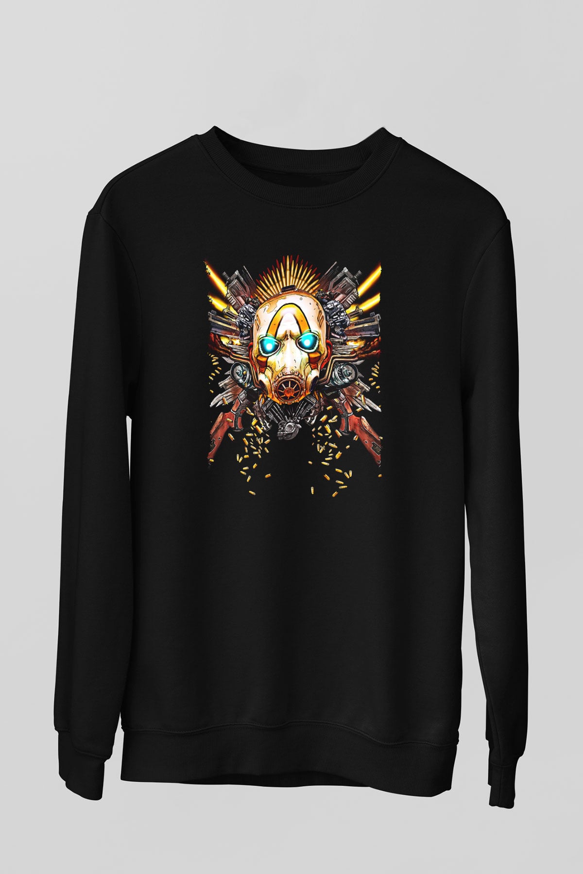 Borderlands Baskılı Unisex Siyah Sweatshirt