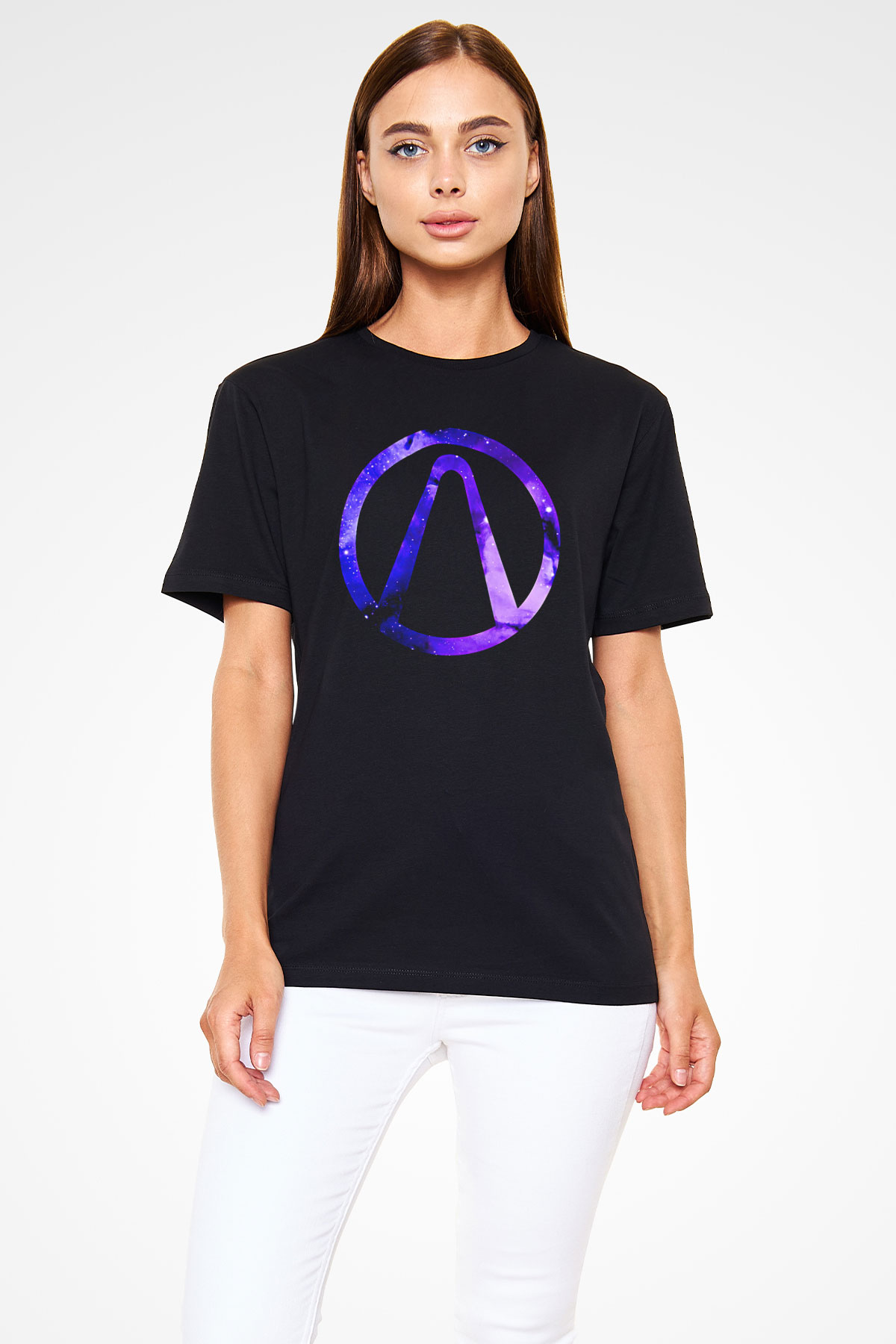 Borderlands Baskılı Unisex Siyah Tişört - Tshirt