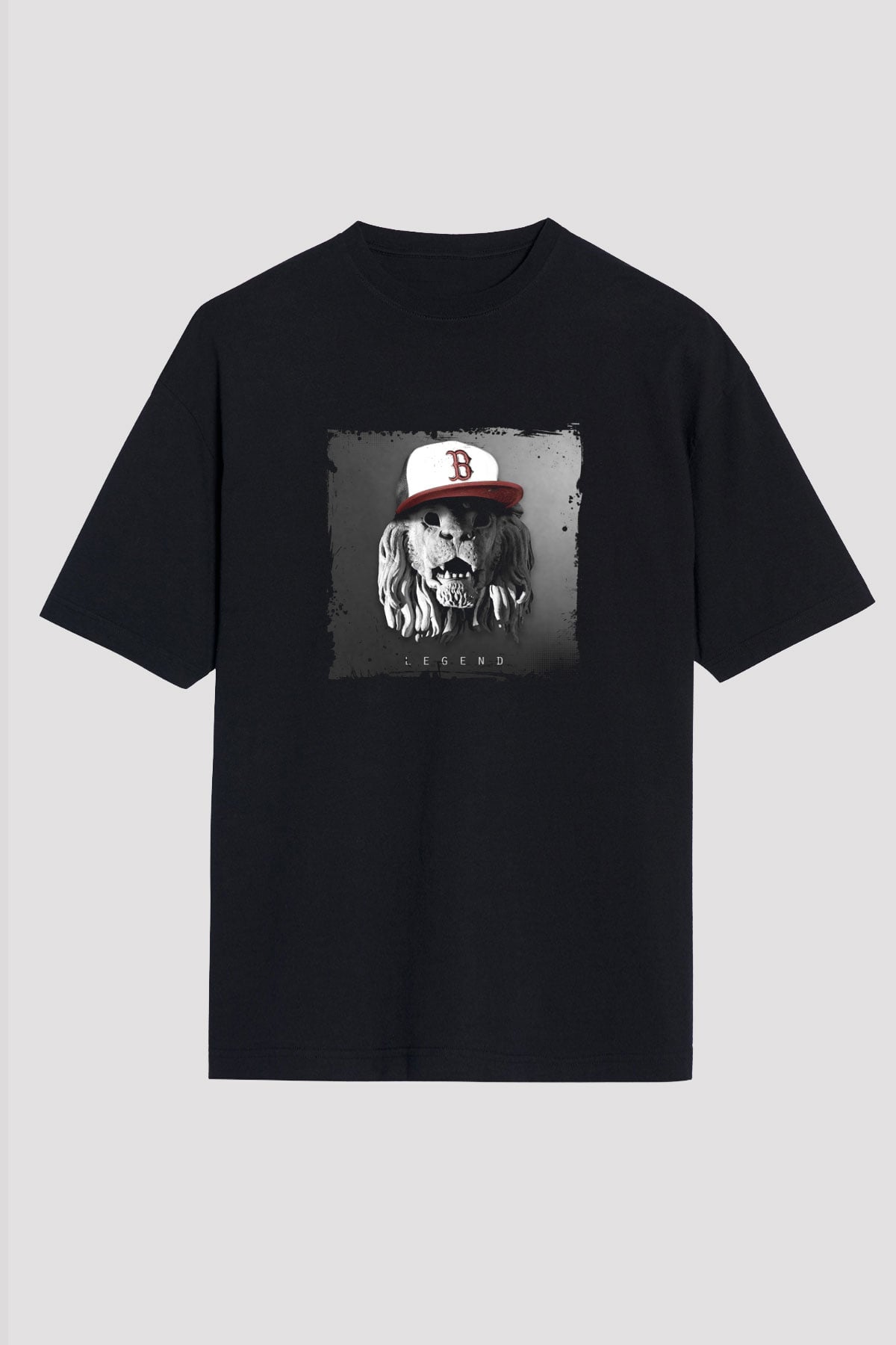 Borgore Baskılı Unisex Oversize Siyah Tişört