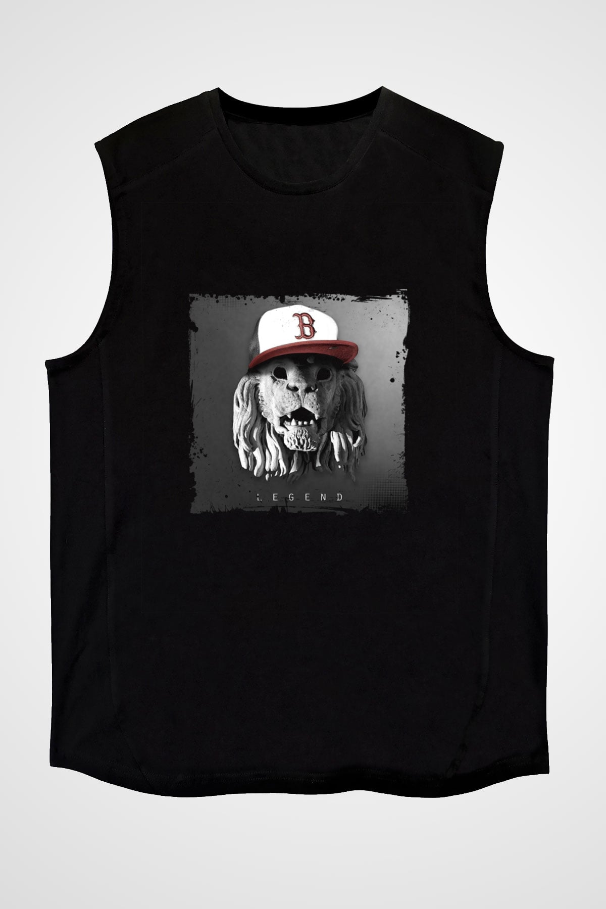 Borgore Baskılı Unisex Siyah Kolsuz Tişört