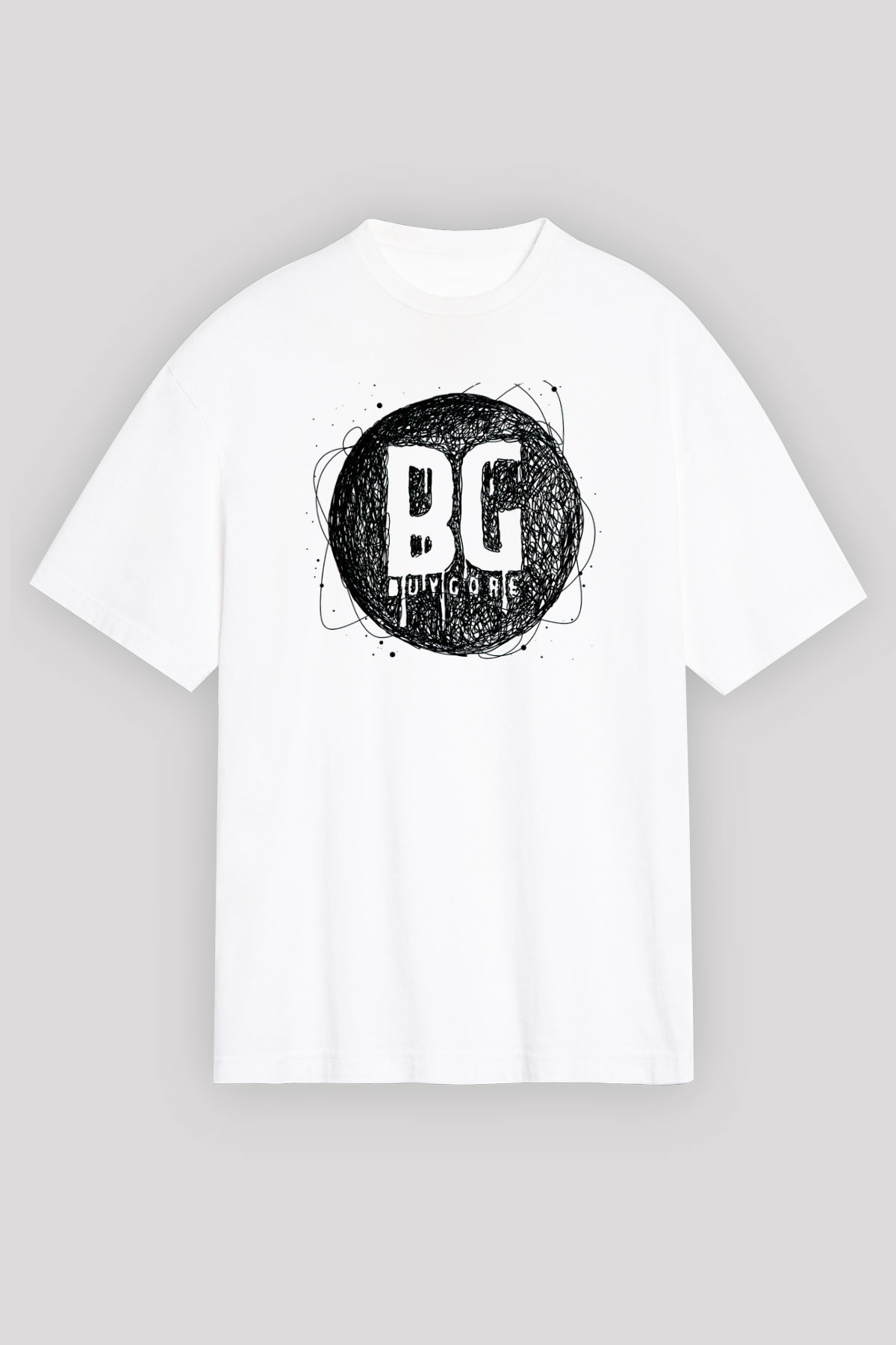 Borgore Beyaz Unisex Tişört T-Shirt - TişörtFabrikası