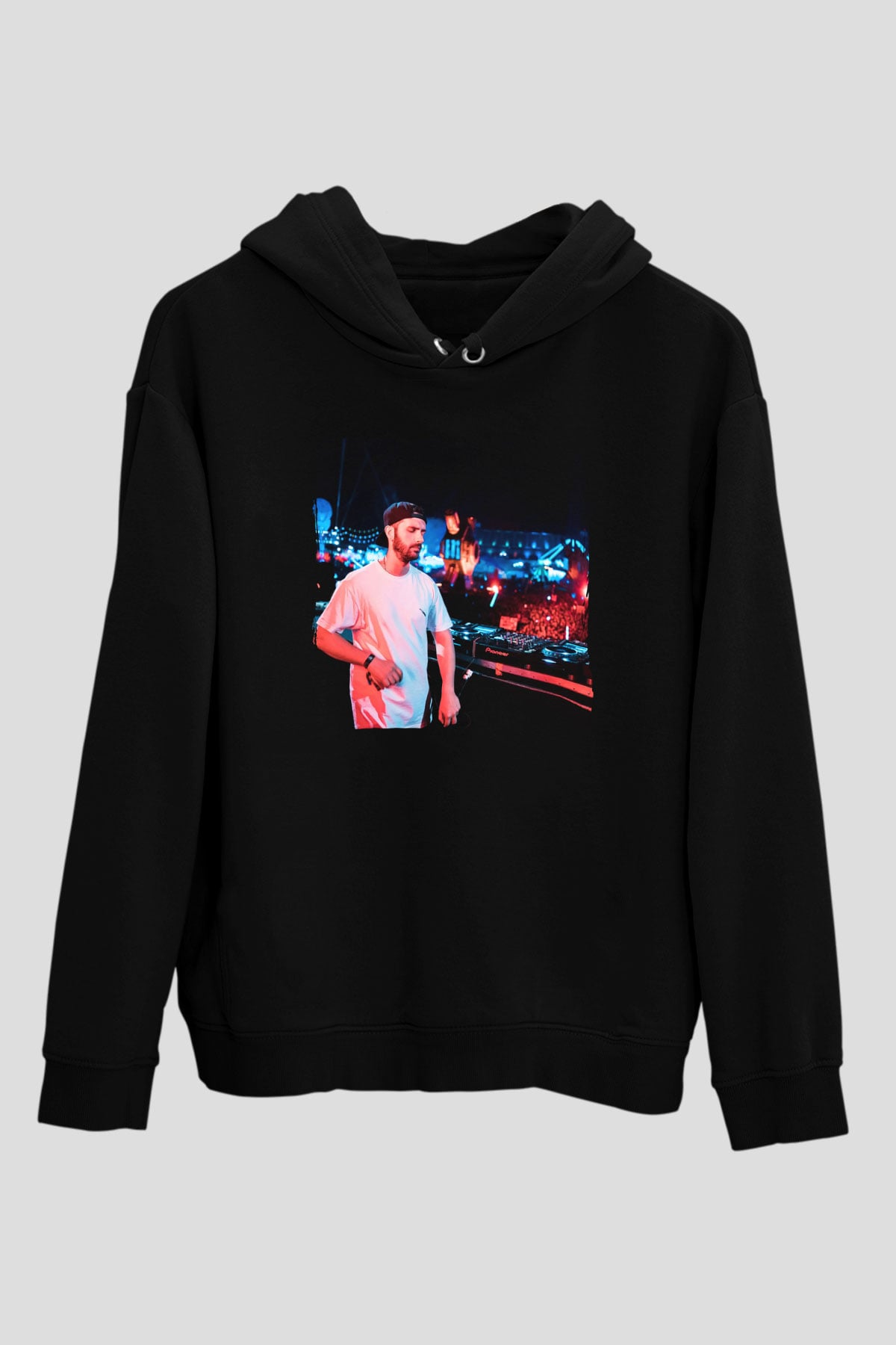Borgore Siyah Unisex Kapüşonlu Sweatshirt