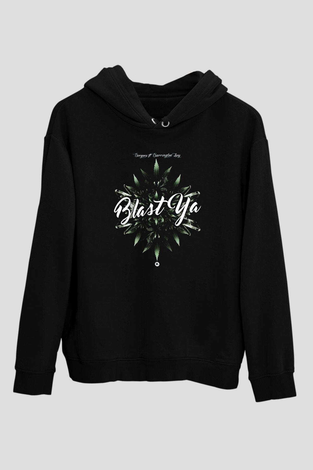 Borgore Siyah Unisex Kapüşonlu Sweatshirt