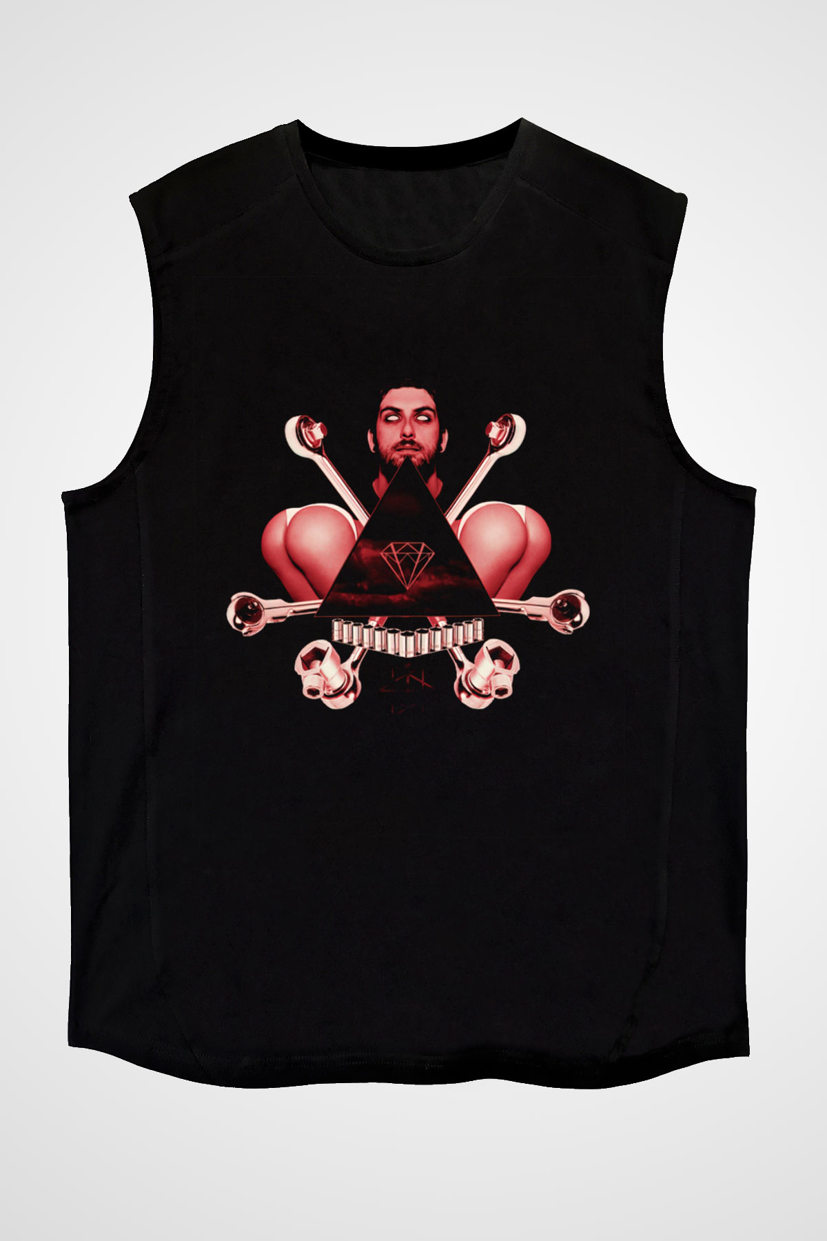 Borgore Siyah Unisex Kolsuz Tişört