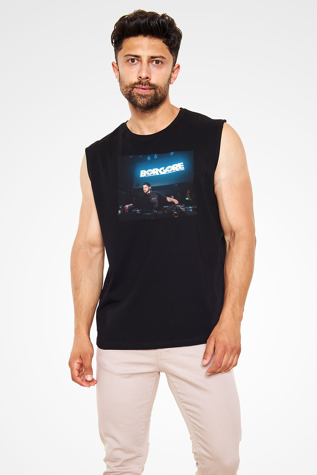 Borgore Siyah Unisex Kolsuz Tişört