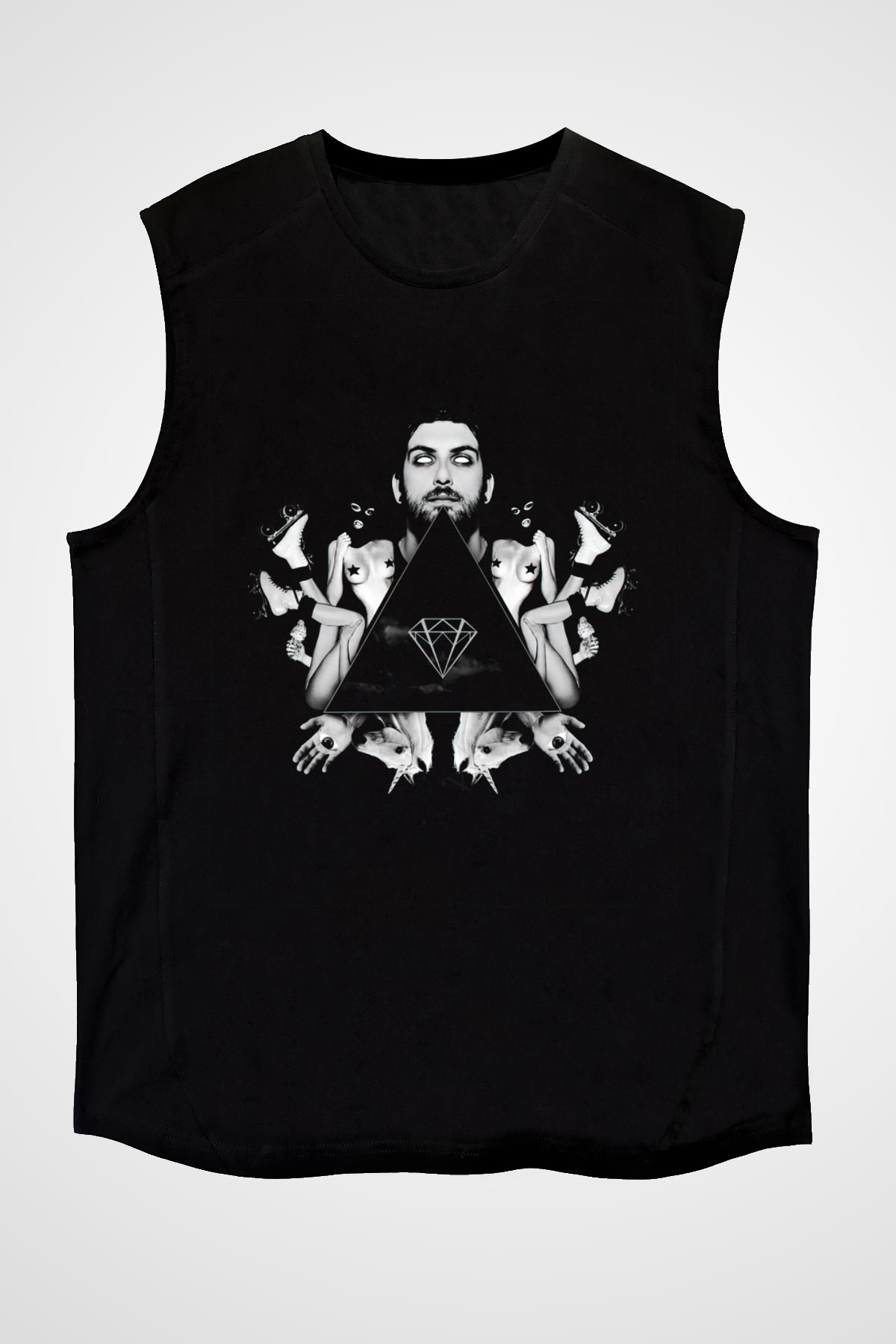 Borgore Siyah Unisex Kolsuz Tişört