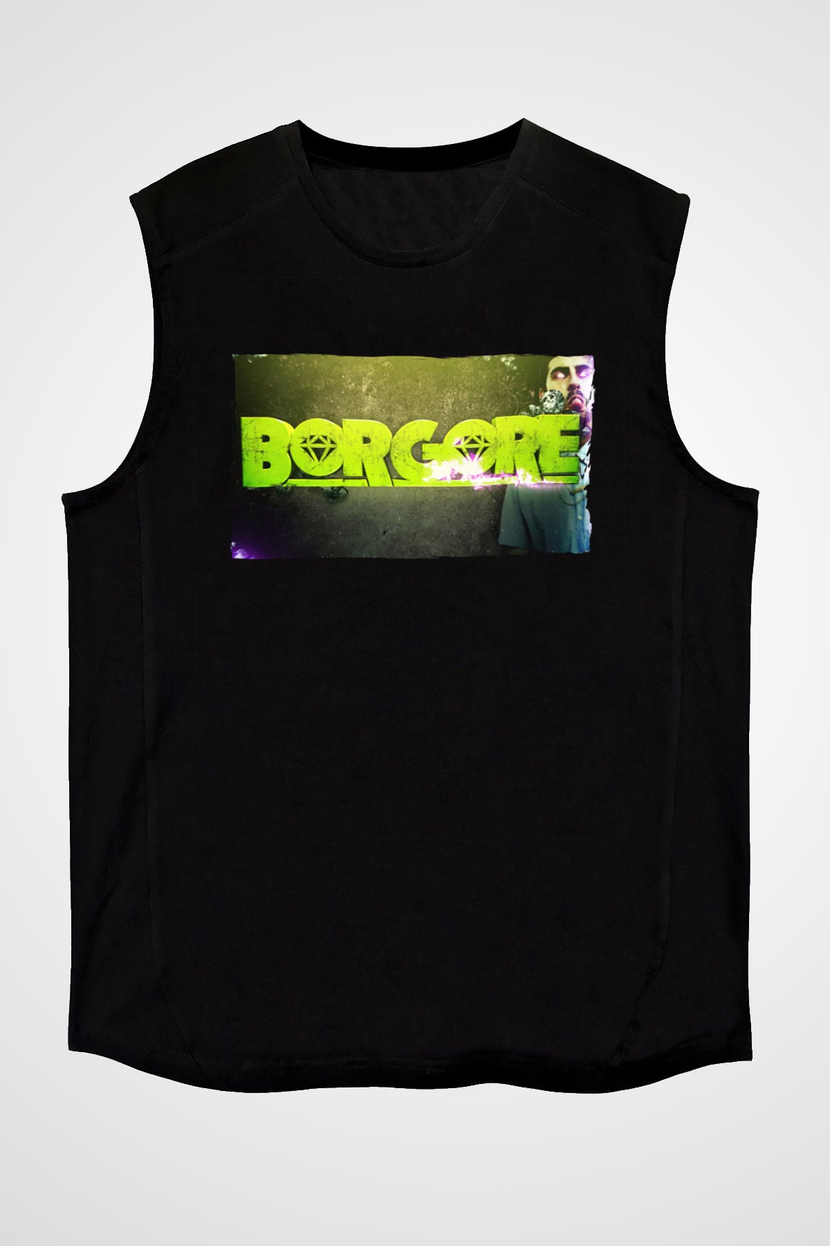 Borgore Siyah Unisex Kolsuz Tişört
